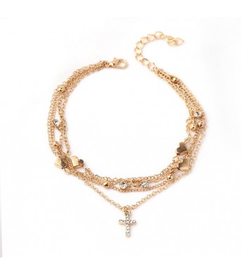 Leaf Anklet Personality Snake Chain Metal Chain Anklet Set Butterfly Elephant Anklet