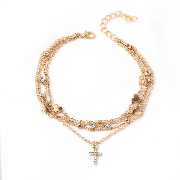 Leaf Anklet Personality Snake Chain Metal Chain Anklet Set Butterfly Elephant Anklet