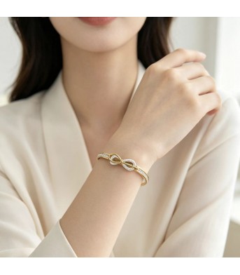 Fashion Titanium Steel Bowknot Bracelet For Women