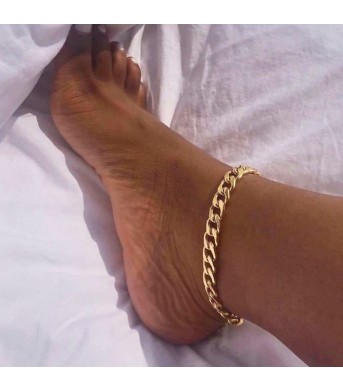 Titanium Steel Anklet Retro Easy Matching Metal Anklet