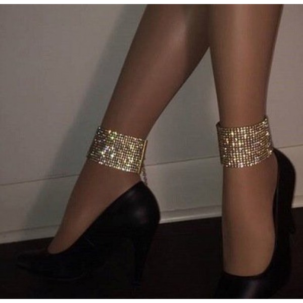 Geometric square diamond anklet anklet