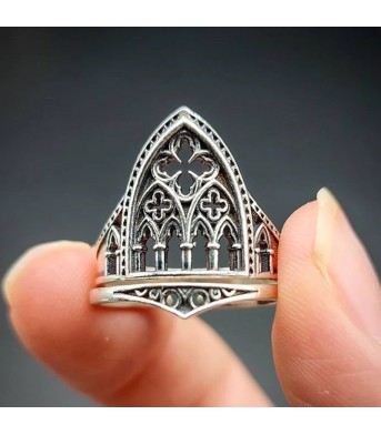 Fashionable And Creative Vintage Castle-style Ring