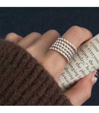 S925 Irregular Hand Craft Premium Silver Ring
