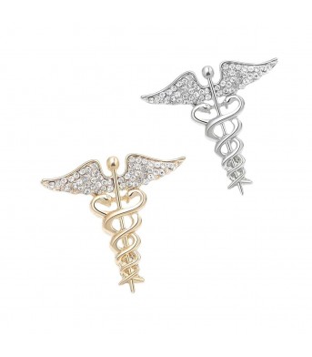 Retro Alloy Oil-Drip Serpentine Animal Brooch Angel Wings Snake Pin Corsage