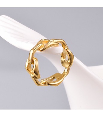 Temperament Interlocking Titanium Steel Ring