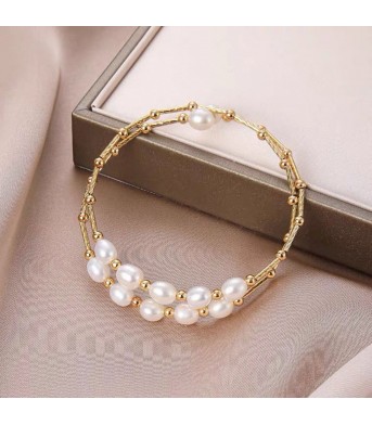 The Little Mermaid Natural Freshwater Pearl Double-Strand Bracelet