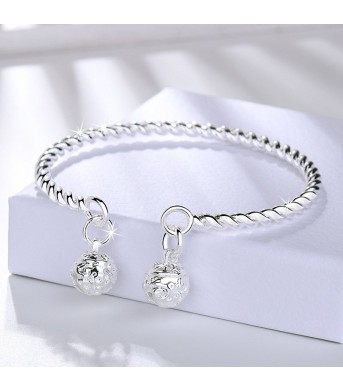 Twisted Wire Jewelry Retro Double Palace Bell Bracelet